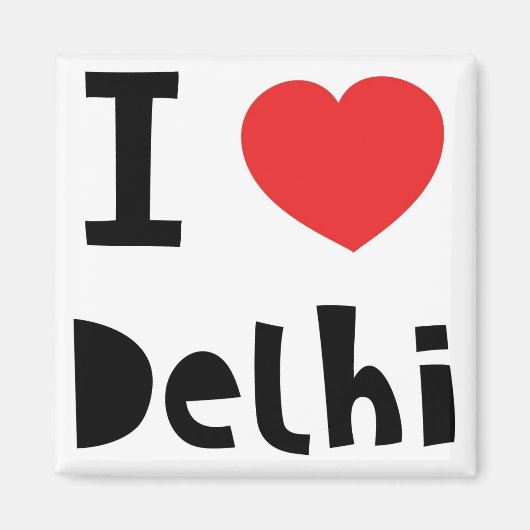 Ik hou van Delhi Magneet (Voorkant)