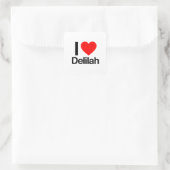 ik hou van delilah.ai vierkante sticker (Tas)