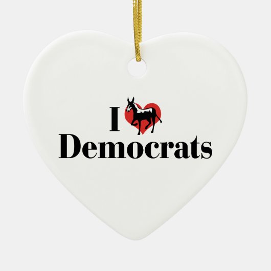 Ik hou van Democraten Ornament (Voorkant)