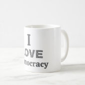 Ik hou van democratie koffiemok (Voorkant rechts)