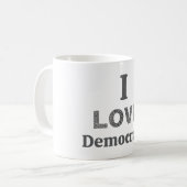 Ik hou van democratie koffiemok (Voorkant links)