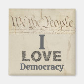 Ik Hou Van Democratie Magneet (Voorkant)
