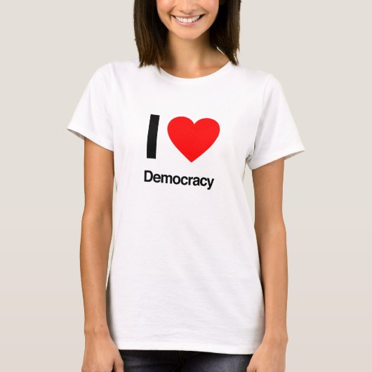 ik hou van democratie t-shirt (Voorkant)