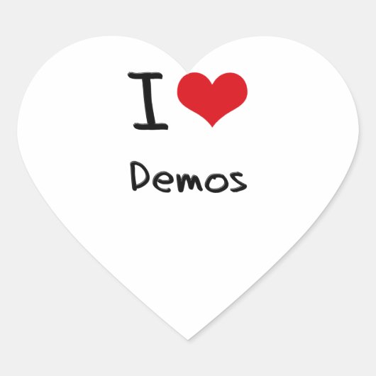 Ik hou van demo's hart sticker (Voorkant)
