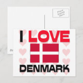 Ik hou van Denemarken Briefkaart (Voorkant / Achterkant)