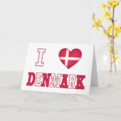 Ik hou van Denemarken Kaart (Gele Bloem)