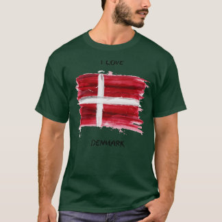 Ik hou van Denemarken Mijn thuis Mijn land T-shirt