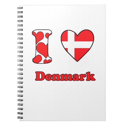 Ik hou van Denemarken Notitieboek (Voorkant)