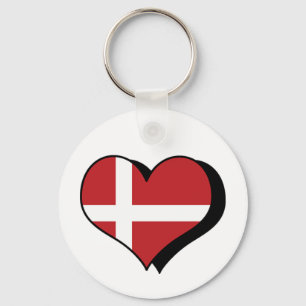Ik hou van Denemarken Sleutelhanger