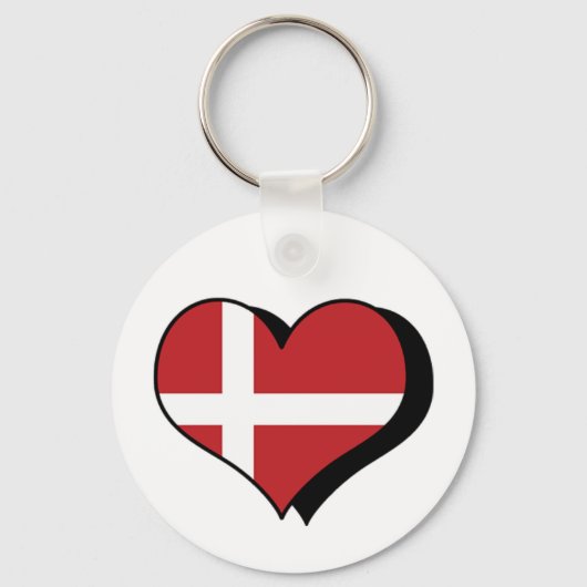 Ik hou van Denemarken Sleutelhanger (Voorkant)