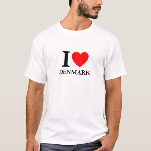 Ik hou van Denemarken T-shirt (Voorkant)