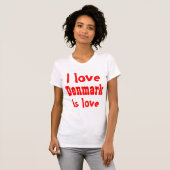 Ik hou van denemarken t-shirt (Voorkant volledig)