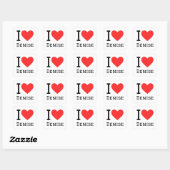 Ik hou van denigratie vierkante sticker (Vel)