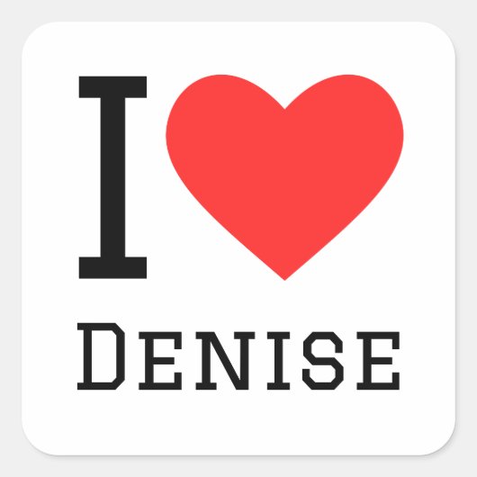 Ik hou van denigratie vierkante sticker (Voorkant)