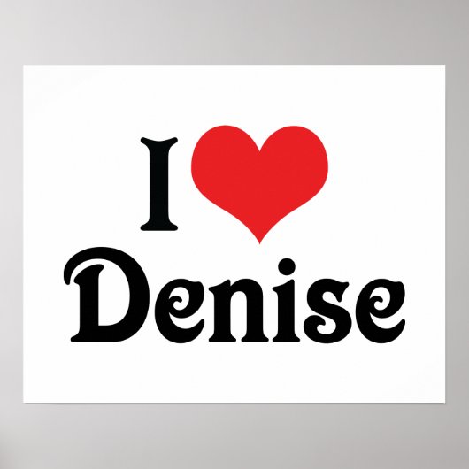 Ik hou van Denise Poster (Voorkant)