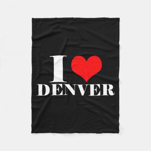 Ik hou van Denver Fleece Deken (Voorkant)