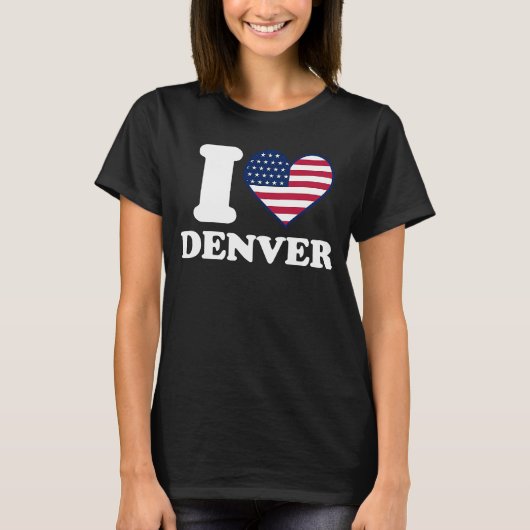 Ik hou van Denver I hart Denver T-shirt (Voorkant)
