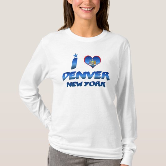 Ik hou van Denver, New York T-shirt (Voorkant)