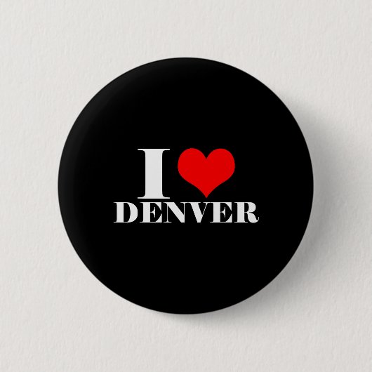 Ik hou van Denver Ronde Button 5,7 Cm (Voorkant)