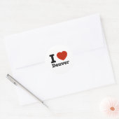 Ik hou van denver ronde sticker (Envelop)