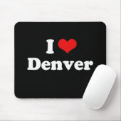 Ik hou van Denver Tshirt White Tshirt Muismat (Met muis)