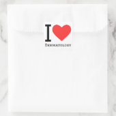 Ik hou van dermatologie vierkante sticker (Tas)