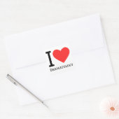 Ik hou van dermatologie vierkante sticker (Envelop)