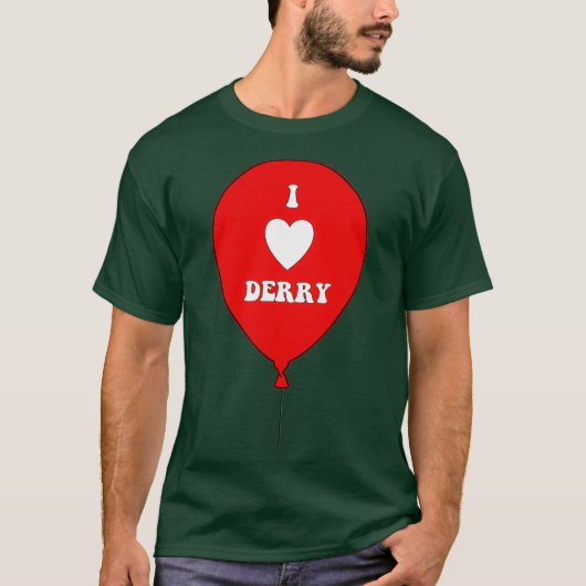 Ik hou van DERRY op de rode ballon... ik hoor Derr T-shirt (Voorkant)