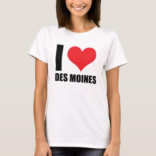 Ik hou van Des Moines T-shirt (Voorkant)