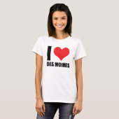 Ik hou van Des Moines T-shirt (Voorkant volledig)