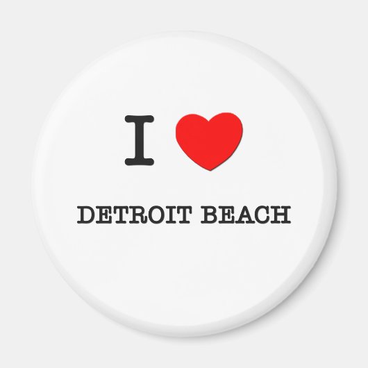 Ik hou van Detroit Beach Michigan Magneet (Voorkant)