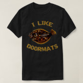 Ik hou van Deurmats Summer Flounder Vist Fluke Fi T-shirt (Design voorkant)