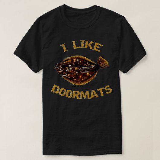 Ik hou van Deurmats Summer Flounder Vist Fluke Fi T-shirt (Design voorkant)