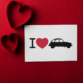 Ik hou van Deux Chevaux Old Timer Car Briefkaart