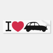 Ik hou van Deux Chevaux Old Timer Car Bumpersticker (Voorkant)