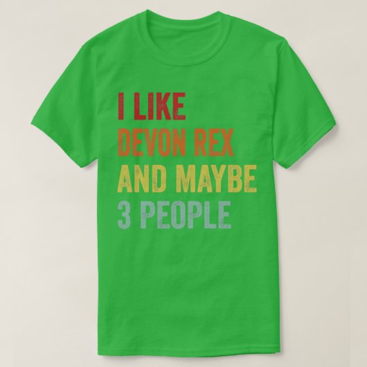 Ik hou van Devon Rex, misschien 3 mensen Devon Rex T-shirt (Design voorkant)