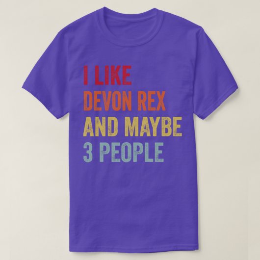 Ik hou van Devon Rex, misschien 3 mensen T-shirt (Design voorkant)