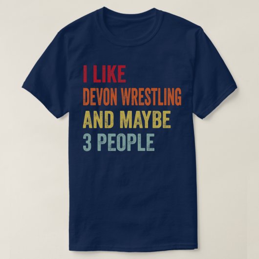 Ik hou van Devon worstelen, misschien 3 mensen T-shirt (Design voorkant)