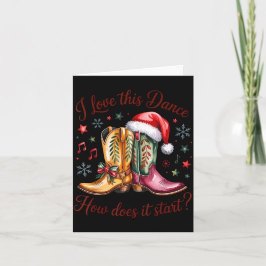Ik hou van deze dans Hoe begint de linedance Kerst Kaart (Voorkant)
