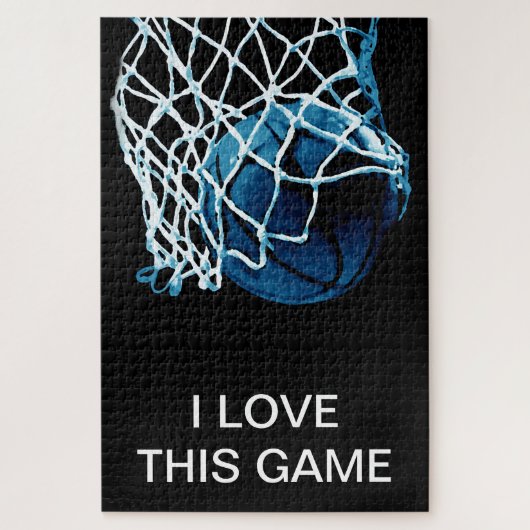 Ik hou van deze game Basketball Art Sports Legpuzzel (Verticaal)