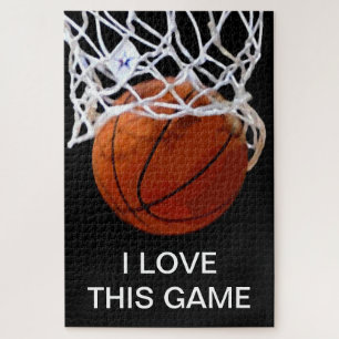 Ik hou van deze game Basketball Art Sports Legpuzzel