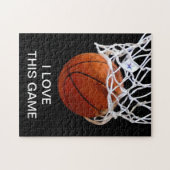 Ik hou van deze game Basketball Art Sports Legpuzzel (Horizontaal)