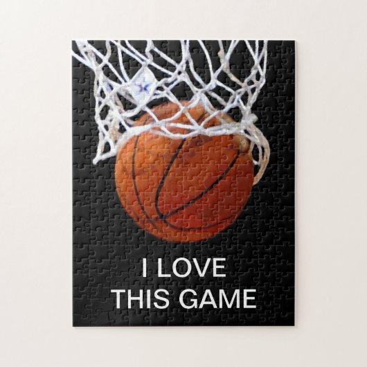 Ik hou van deze game Basketball Art Sports Legpuzzel (Verticaal)