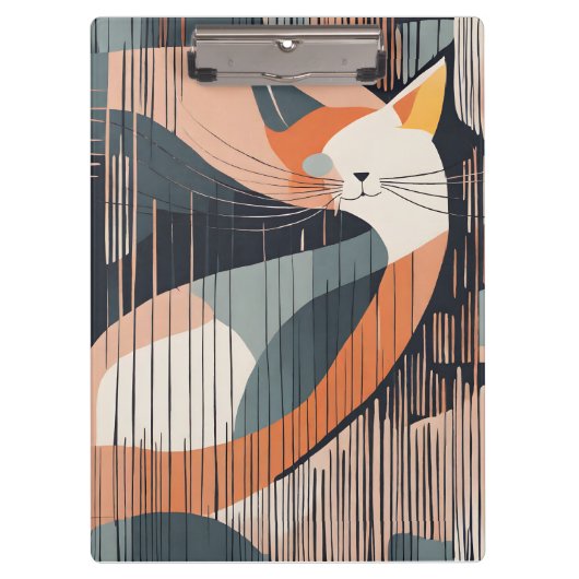 Ik hou van deze minimalistische vectorkattenkunst  klembord (Voorkant)