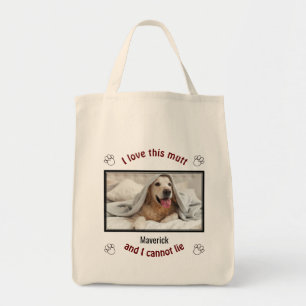 Ik hou van deze MUTT Aangepast Hondenliefhebber Tote Bag