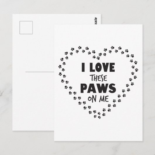 Ik hou van deze poten. briefkaart (Voorkant / Achterkant)