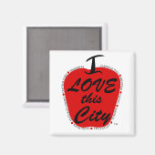 Ik hou van deze stad magnent magneet (Voorkant / Achterkant)