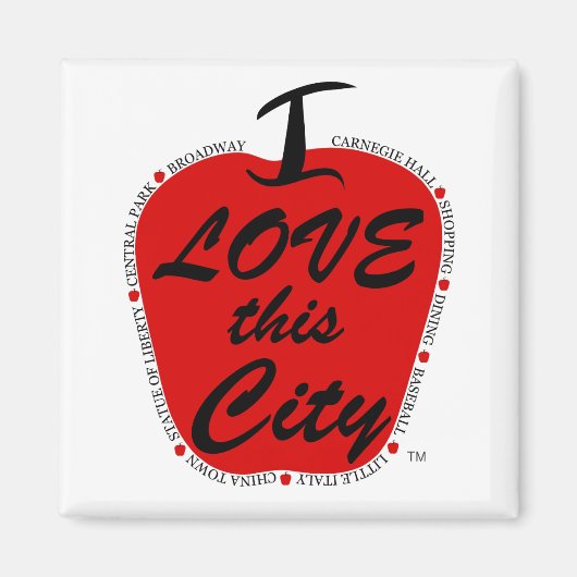 Ik hou van deze stad magnent magneet (Voorkant)