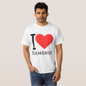 Ik hou van diamanten t-shirt (Voorkant volledig)
