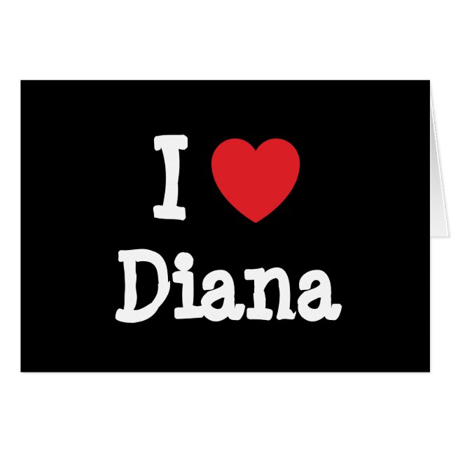 Ik hou van Diana hart T-Shirt (Voorkant Horizontaal)